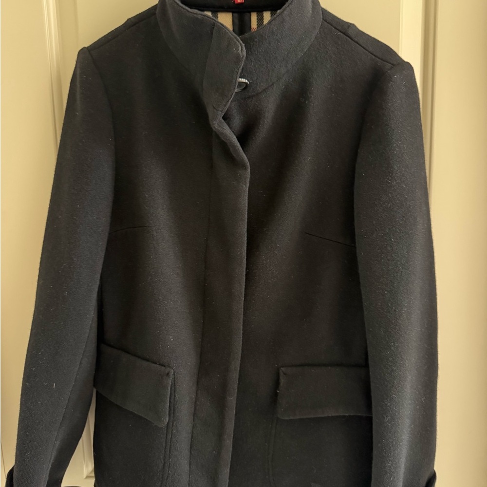 Burberry Elegant Dark Pea Coat